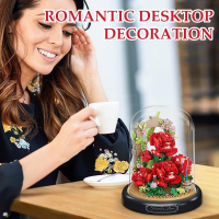 Конструктор «Красные розы под колбой», 574 детали, 1284-P