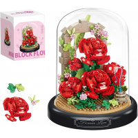 Конструктор «Красные розы под колбой», 574 детали, 1284-P