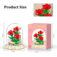 Конструктор «Весенние розы под колбой» 684 детали 1170-Р