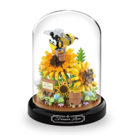 Конструктор «Подсолнухи с пчёлками под колбой» 2280-P, 548 деталей