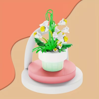 Конструктор «Белые цветы под колбой» 2391-P, 138 деталей