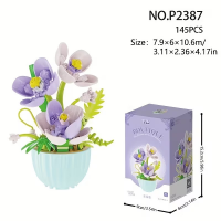 Конструктор «Фиолетовые крокусы» 2387-P, 145 деталей