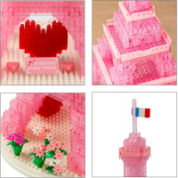 Конструктор «Эйфелева башня», 1314 деталей, с подсветкой (1025-P)