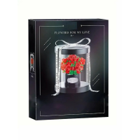 Конструктор «Букет красных роз», под прозрачным куполом (2361-P)