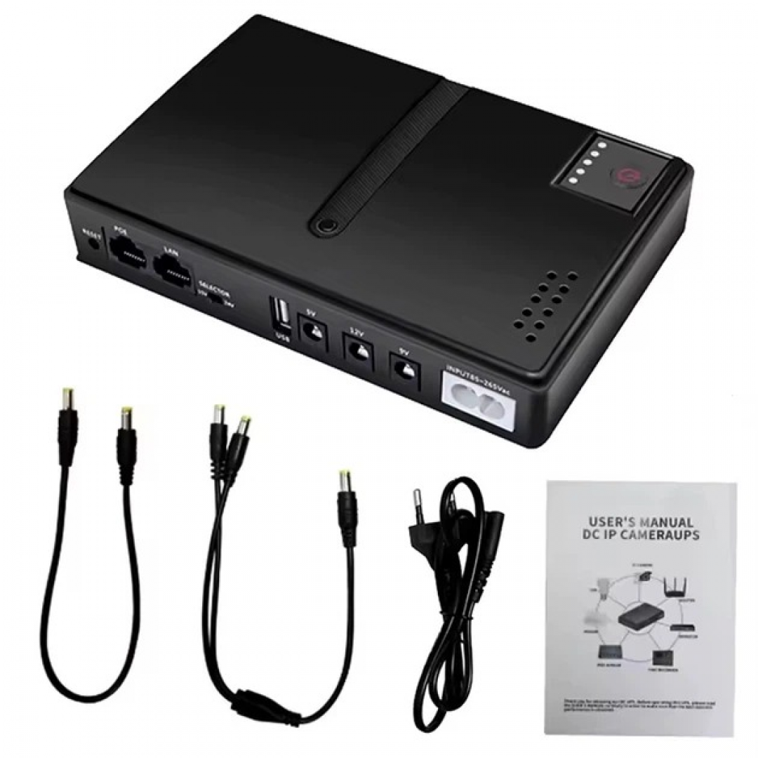 Портативный источник бесперебойного питания Mini UPS, 5 В / 9 В / 12 В, без аккумуляторов Портативный источник бесперебойного питания Mini UPS, 5 В / 9 В / 12 В, без аккумуляторов