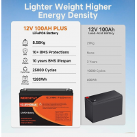 Аккумулятор LiFePO4 Werchtay, 12.8V, 100Ah, 1280Wh