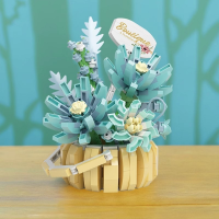 Конструктор цветочная корзина «Беззвёздная ночь», 562 детали, P1090