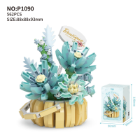 Конструктор цветочная корзина «Беззвёздная ночь», 562 детали, P1090