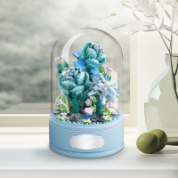 Конструктор «Голубые розы», под куполом, 522 детали, P1063