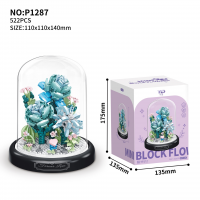 Конструктор «Голубая роза», под куполом, 522 детали, P1287