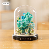 Конструктор «Голубая роза», под куполом, 522 детали, P1287