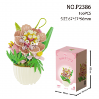Конструктор «Розовые цветы», 166 деталей, P2386