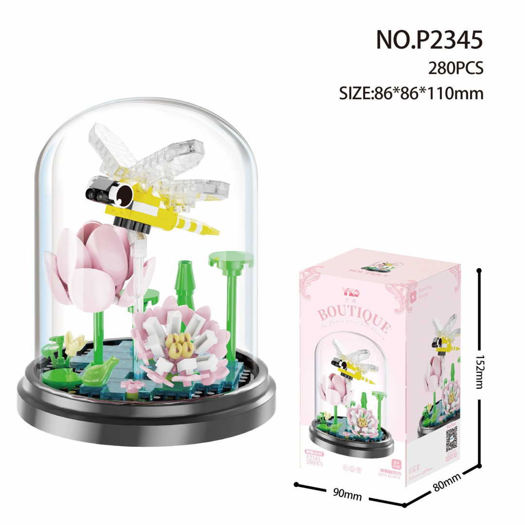 Конструктор «Стрекоза на лотосе», под куполом, 280 деталей, P2345 Конструктор «Стрекоза на лотосе», под куполом, 280 деталей, P2345