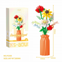 Конструктор «Цветы в оранжевой вазе», 283 детали, P2350