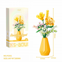 Конструктор «Цветы в жёлтой вазе», 290 деталей, P2351