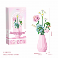 Конструктор «Цветы в розовой вазе», 309 деталей, P2354