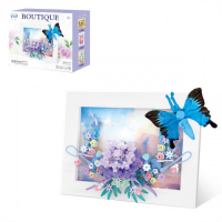 Конструктор «Фоторамка. Гвоздика и голубая бабочка», 308 деталей, P2277