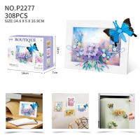 Конструктор «Фоторамка. Гвоздика и голубая бабочка», 308 деталей, P2277