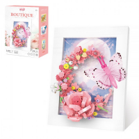 Конструктор «Фоторамка. Цветы и розовая бабочка», 342 детали, P2278