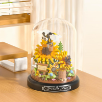 Конструктор «Пчёлы на подсолнухе», под куполом, 548 деталей, P2280