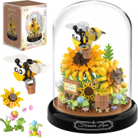 Конструктор «Пчёлы на подсолнухе», под куполом, 548 деталей, P2280