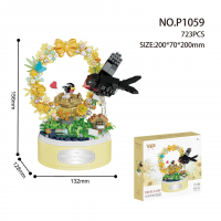 Конструктор «Ласточка с цветами», 723 детали, P1059