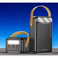 Повербанк Awei P101K, 100000 mAh, с быстрой зарядкой, с фонариком