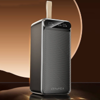 Повербанк Awei P101K, 100000 mAh, с быстрой зарядкой, с фонариком