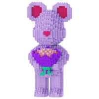 Конструктор «Медвежонок Тедди Flowers», 30 см, 1680 деталей, 9028