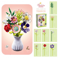 Конструктор «Букет в белой вазе», 730 деталей, 109-2