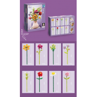 Конструктор «Букет в розовой вазе», 756 деталей, 109-1 