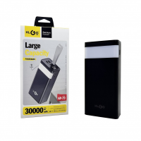 Повербанк KLGO KP-79, 30000 мА·ч, 111 Wh, USB-A, Type-C, micro USB