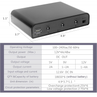 Источник бесперебойного питания для роутера DC UPS (Type-C) 7200мач