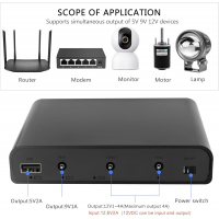 Источник бесперебойного питания для роутера DC UPS (Type-C) 7200мач
