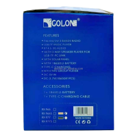 Радиоприемник Golon RX-966, Bluetooth, солнечная панель, аккумулятор 18650