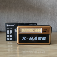 Радиоприемник Golon RX-BT168S, Bluetooth, USB/TF, солнечная панель, фонарь