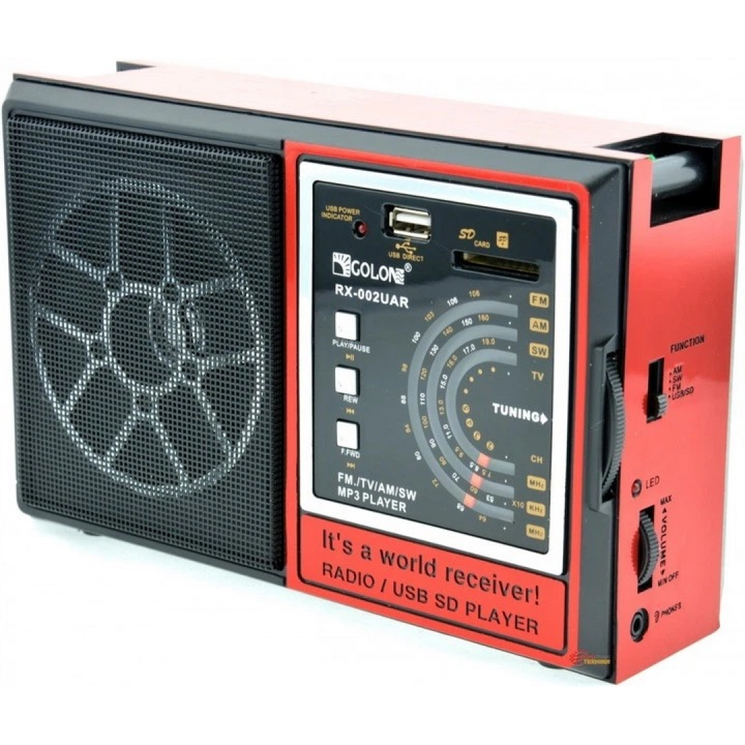 Радиоприемник Golon RX-002UAR, FM, Bluetooth, USB/SD, MP3, 5 Вт Радиоприемник Golon RX-002UAR, FM, Bluetooth, USB/SD, MP3, 5 Вт
