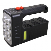 Фонарь ручной аккумуляторный на 6 LED с боковым светом, 4 режимами и зарядкой от USB, 16см12см6см HX-6W