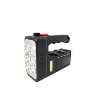 Фонарь аккумуляторный HX-6, 6 LED, боковой свет, солнечная панель, 4 режима, USB