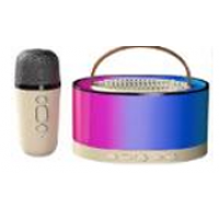 K12 Bluetooth колонка‑караоке, Bluetooth/USB/SD/FM/AUX, с микрофоном и подсветкой