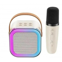 Портативная колонка караоке K52‑1, Bluetooth/SD/FM/AUX, микрофон, подсветка