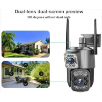 Смарт-камера уличная TS-32W, с двойным объективом, WiFi и RJ45, ночное видение, IP66 Смарт-камера уличная TS-32W, с двойным объективом, WiFi и RJ45, ночное видение, IP66