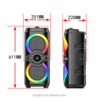 Колонка акустическая ZQS8285XW, 2×10 Вт, Bluetooth, USB, SD, FM, AUX, 2 микрофона Колонка акустическая ZQS8285XW, 2×10 Вт, Bluetooth, USB, SD, FM, AUX, 2 микрофона