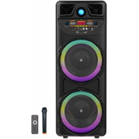 Колонка акустическая ZQS10205, 2×20 Вт, 10"×2, с беспроводным микрофоном