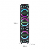 Колонка акустическая ZQS8315, 3×40 Вт, с 2 беспроводными микрофонами Колонка акустическая ZQS8315, 3×40 Вт, с 2 беспроводными микрофонами