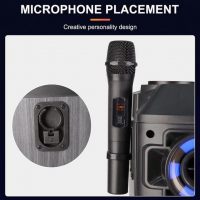 Колонка акустическая ZQS8315, 3×40 Вт, с 2 беспроводными микрофонами Колонка акустическая ZQS8315, 3×40 Вт, с 2 беспроводными микрофонами