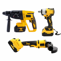 Набор аккумуляторных инструментов D-14 3в1 (перфоратор, угловая шлифмашина, гайковерт), 48V