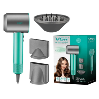 Фен VGR V-440, 1400 Вт, BLDC, ионизация, 3 скорости, 3 температурных режима