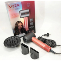 Фен VGR V-440, 1400 Вт, BLDC, ионизация, 3 скорости, 3 температурных режима Фен VGR V-440, 1400 Вт, BLDC, ионизация, 3 скорости, 3 температурных режима