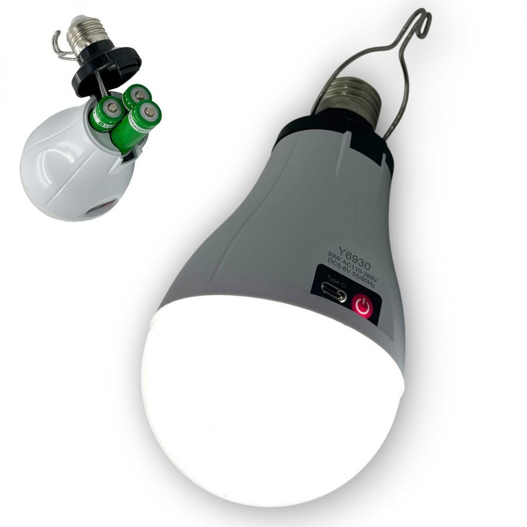 Аварийная светодиодная лампочка Y6930, 30W, AC110-265V, 3*18650 Аварийная светодиодная лампочка Y6930, 30W, AC110-265V, 3*18650